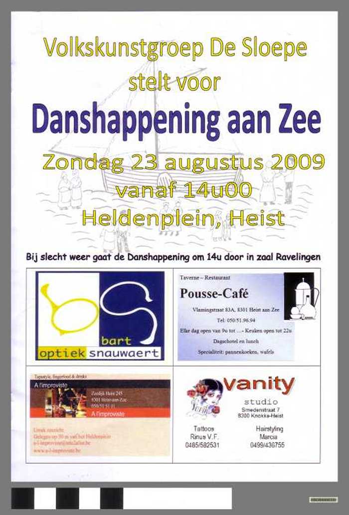 Volkskunstgroep De Sloepe stelt voor `Danshappening aan Zee.