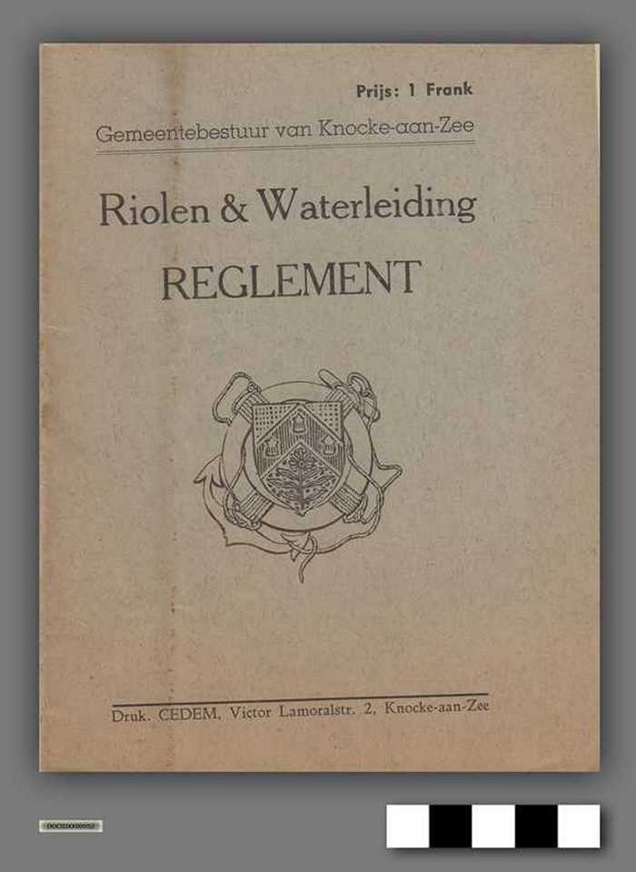 Reglement riolen en waterleiding