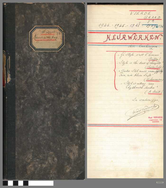 Keurwerken der leerlingen - 4de graad - Onderwijzer Ward Vervarcke