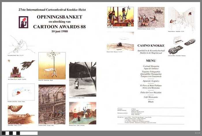 27ste Internationaal Cartoonfestival Knokke-Heist 1988 - Openingsbanket