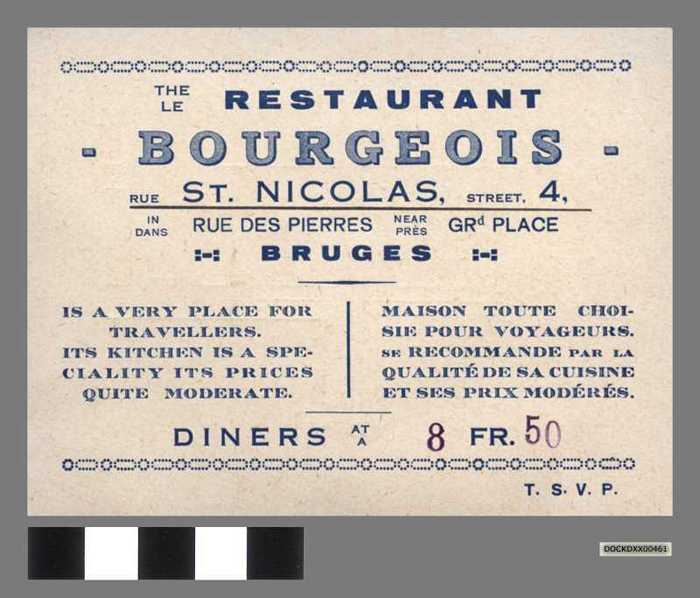 Restaurant Bourgeois - Bruges