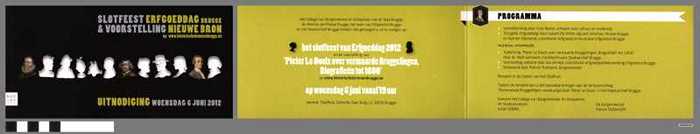 Uitnodiging - Slotfeest Erfgoeddag 2012 & voorstelling nieuwe bron