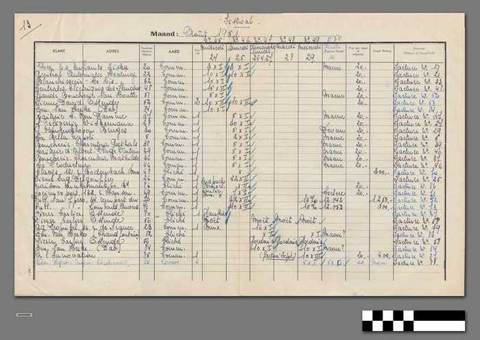 Rekeningboek van het reclameblad Festival voor Juli en Augustus 1951