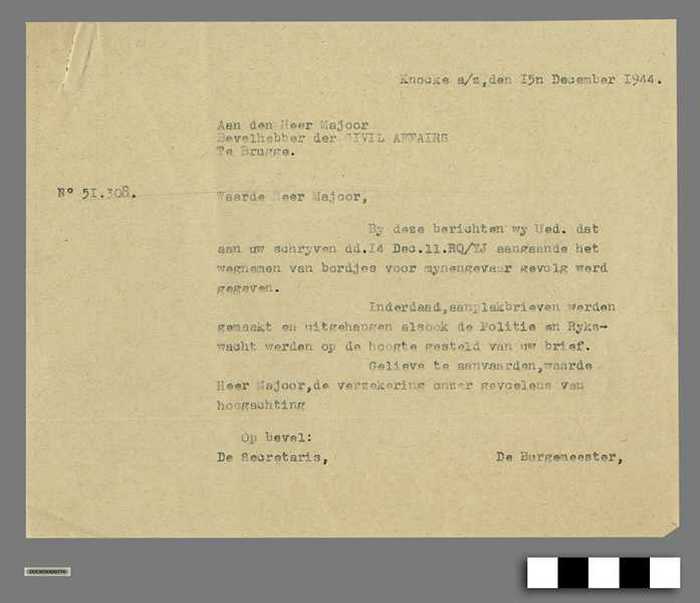 Oorlogscorrespondentie anno 1944