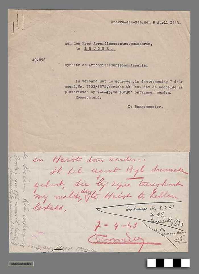 Oorlogscorrespondentie anno 1943 - Ontvangst affiches