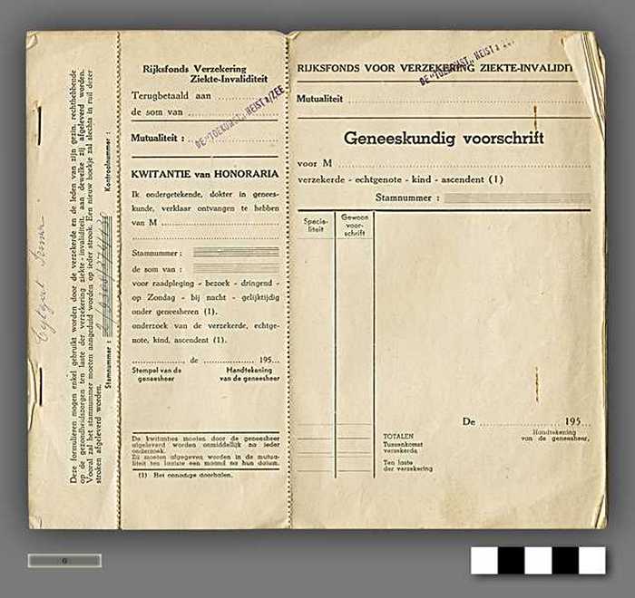 Invulboekje van Tytgat Irma voor het RIZIV  - Geneeskundig voorschriftenboekje