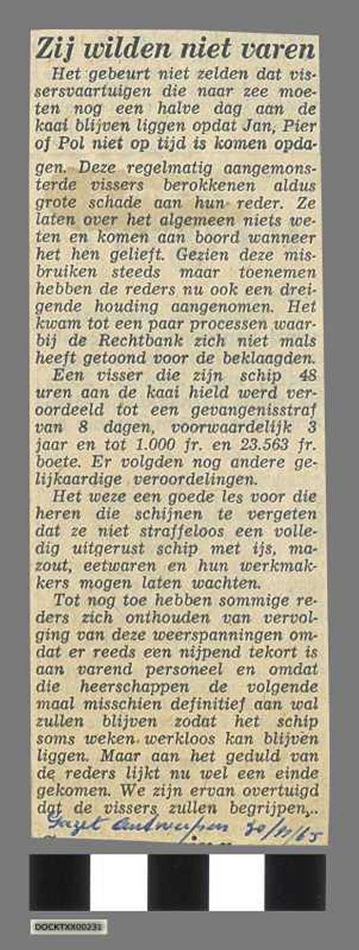 Zij wilden niet meevaren