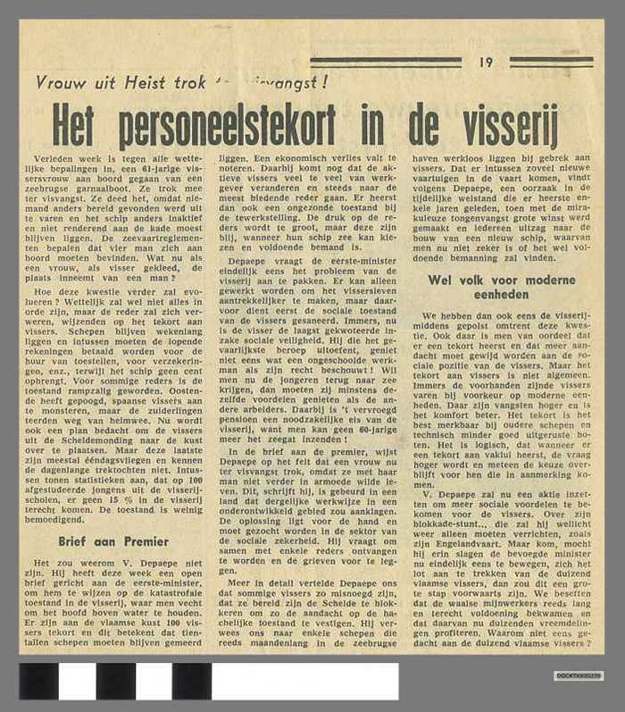 Het personeelstekort in de visserij