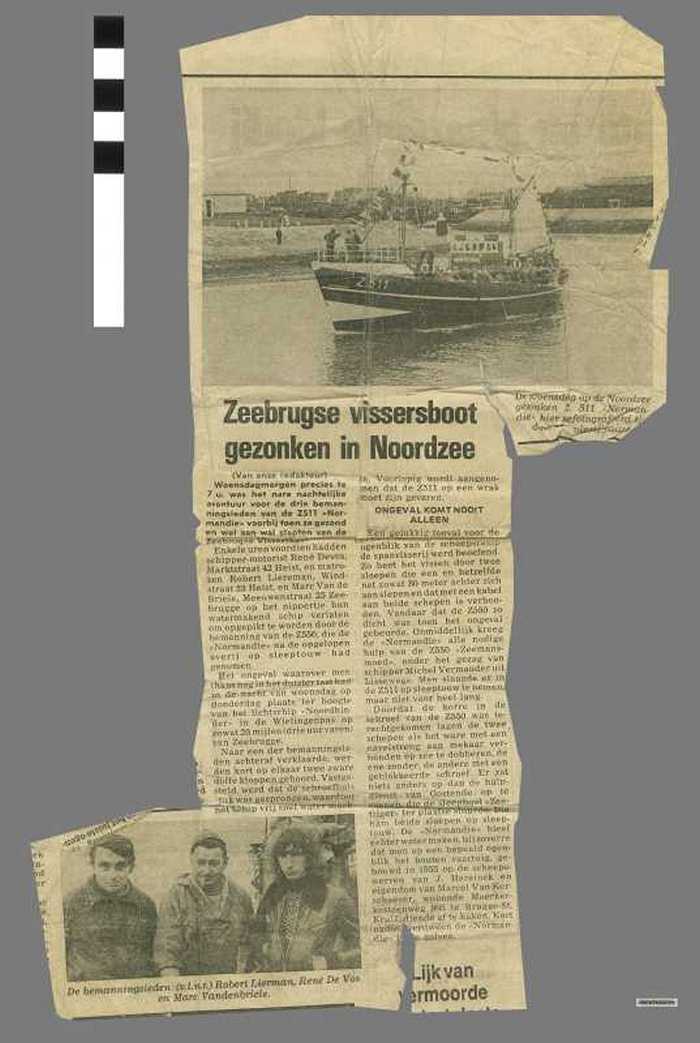 Zeebrugse vissersboot gezonken in Noordzee