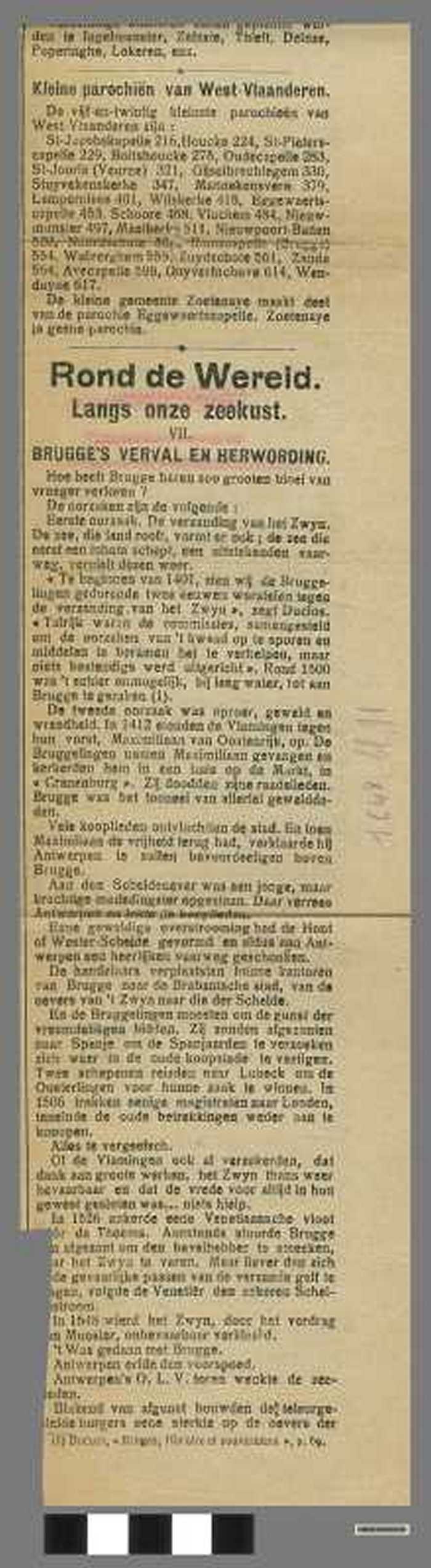 Rond de Wereld Langs onze zeekust - VII - Brugge's verval en herwording