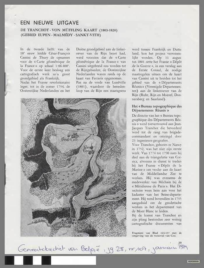 Een nieuwe uitgave - De Tranchot - Von Müffling kaart