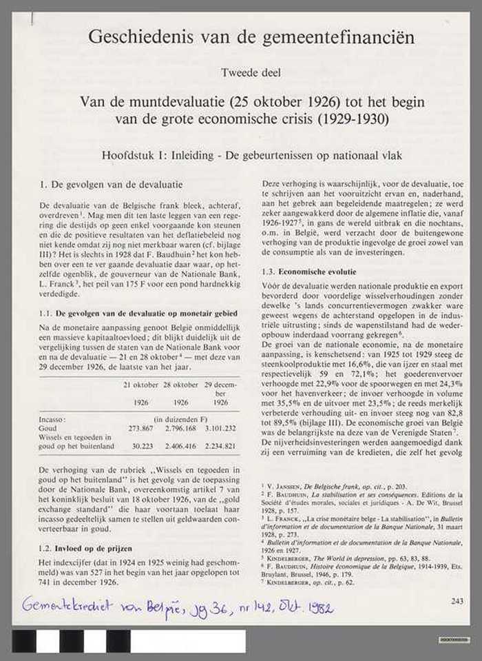 Geschiedenis van de gemeentefinanciën - Tweede deel - Hoofdstuk I