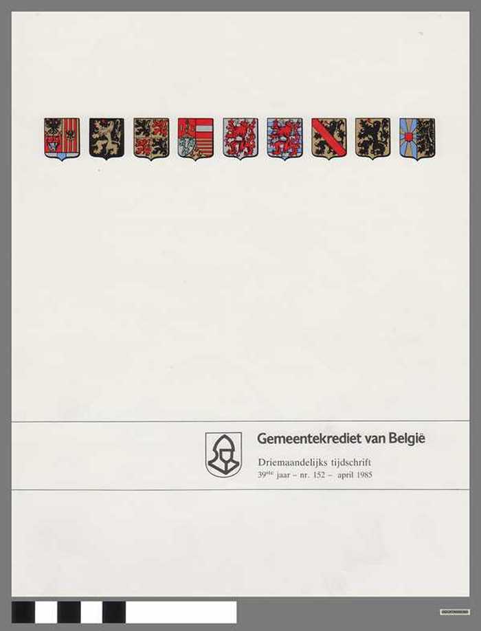 Gemeentekrediet van België - 39e jaargang - N° 152