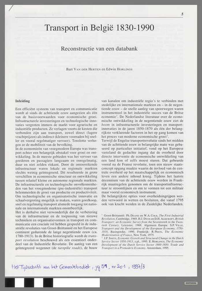 Transport in België - 1830-1990