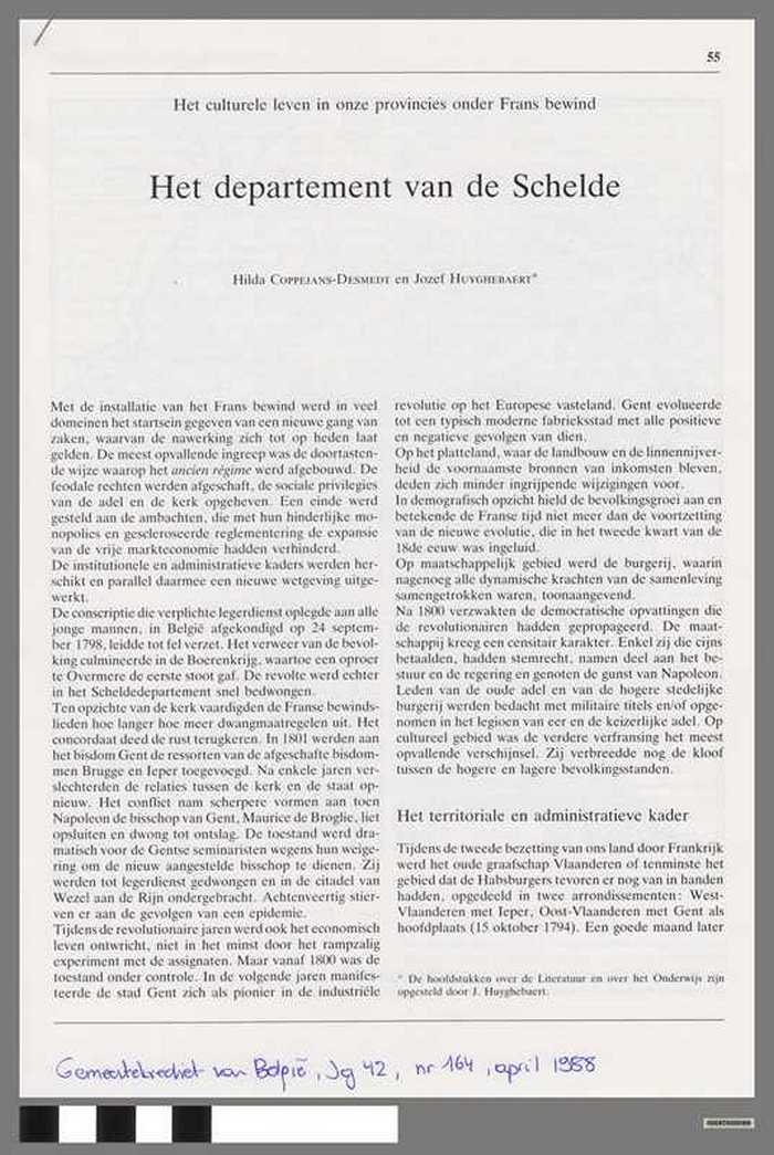 Het departement van de Schelde