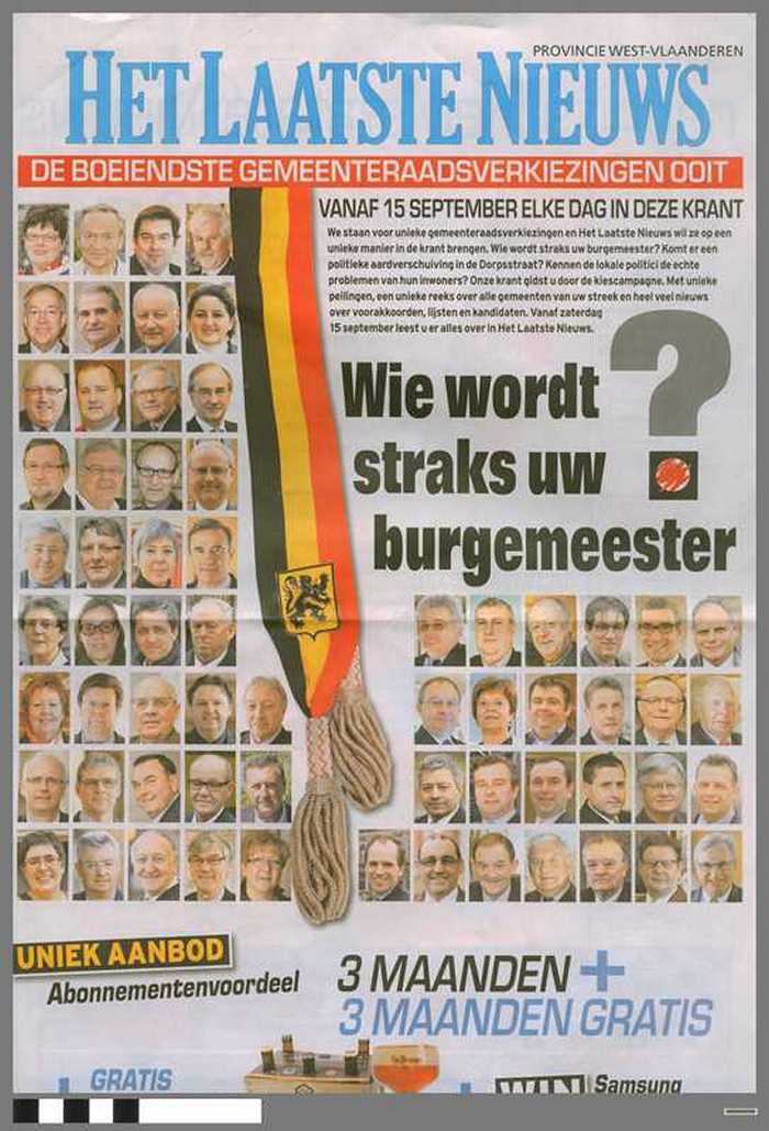 Het Laatste Nieuws: wie wordt straks uw burgemeester?