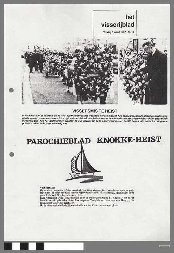 Krantenartikels: Vissersmis te Heist - 1987