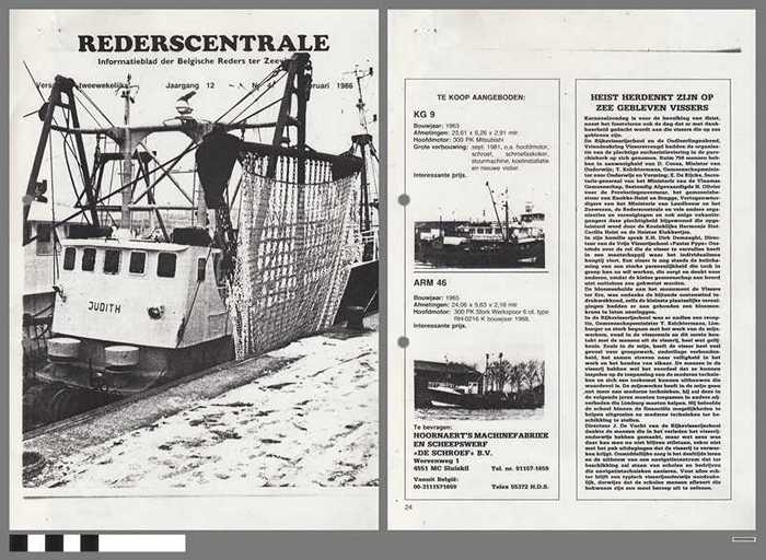 Krantenartikel: Heist herdenkt zijn op zee gebleven vissers