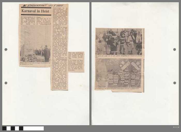 Krantenartikel: Karnaval in Heist