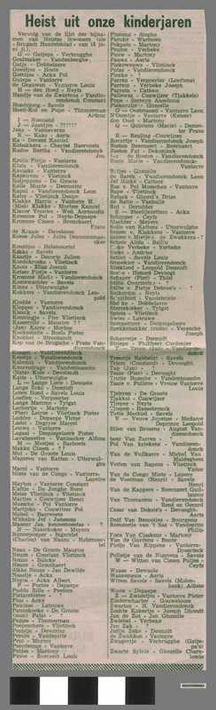 Heist uit onze kinderjaren