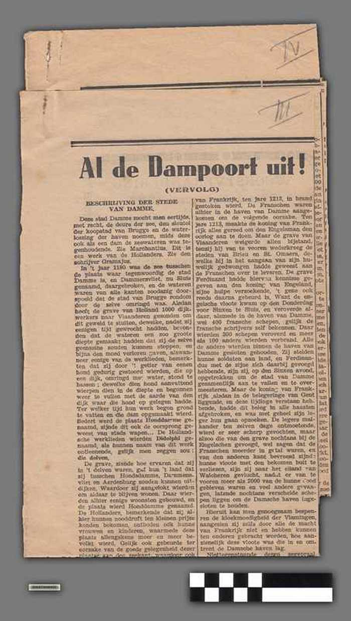 Al de dampoort uit!  Beschrijvinge der stede van Dammme