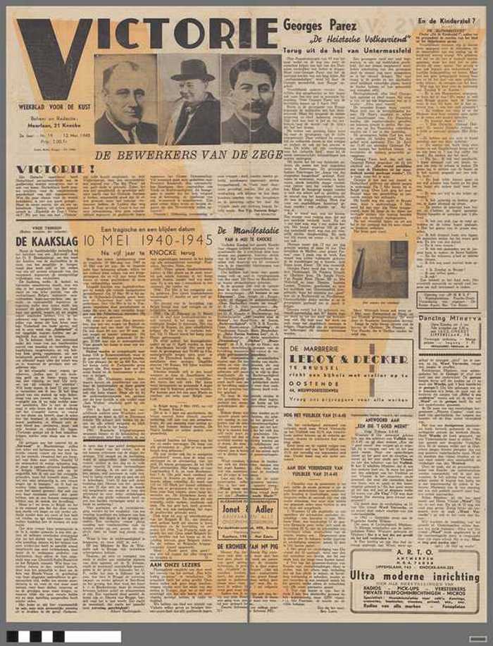 Artikel uit Victorie - Weekblad voor de Kust - 12 mei 1945