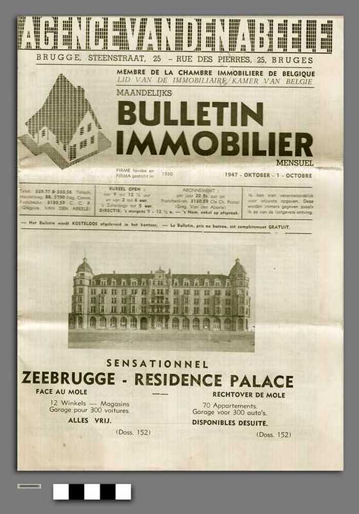 Agence Van Den Abeele: Bulletin Immobilier, 1947