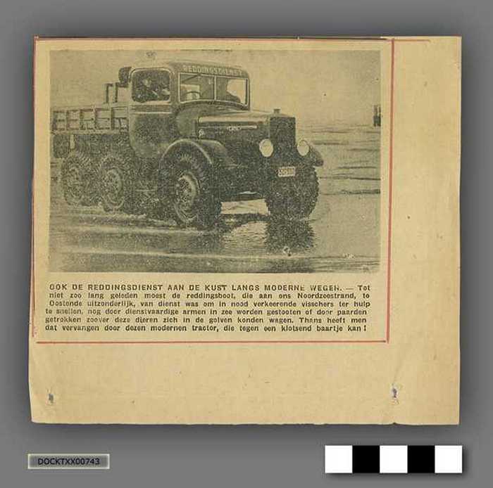 Ook de reddingsdienst aan de kust langs moderne wegen