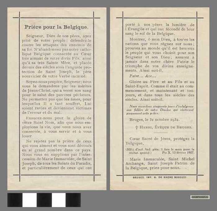 Prière pour la Belgique