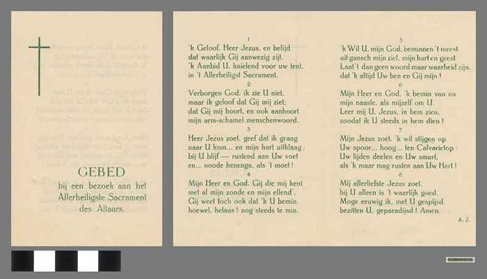 Gebed bij een bezoek aan het allerheiligste sacrament des Altaars
