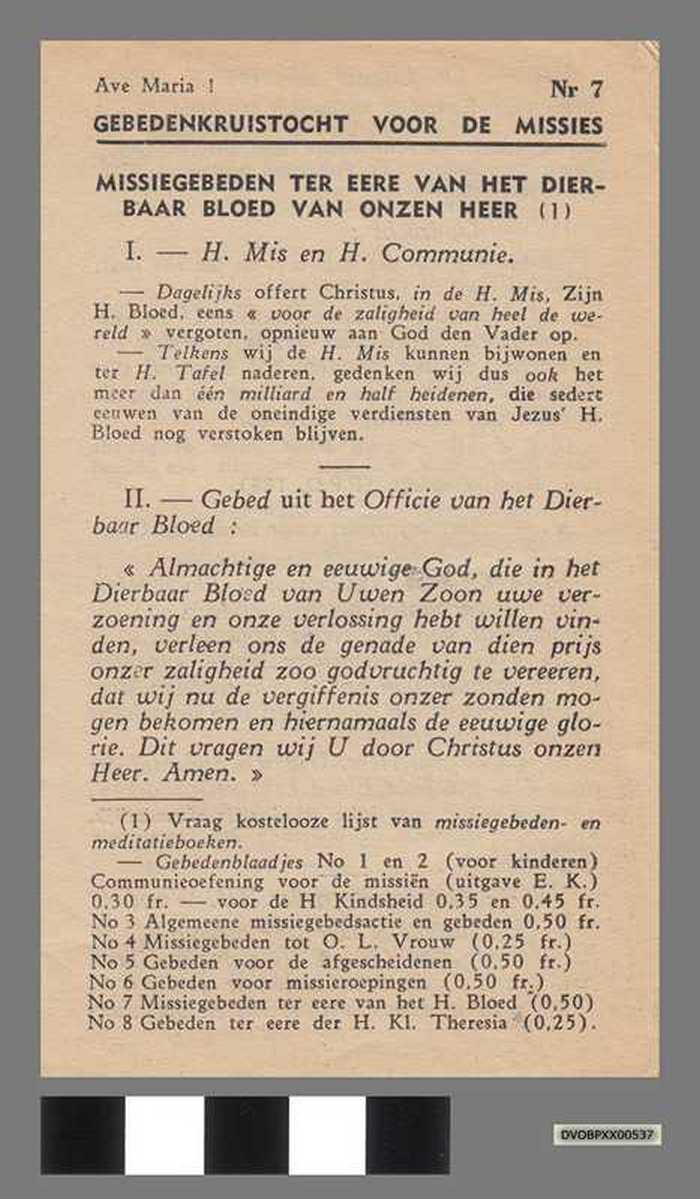 Gebedenkruistocht voor de missies