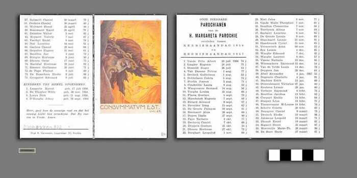 Parochianen van de H. Margareta parochie overleden tussen 1956 en 1957