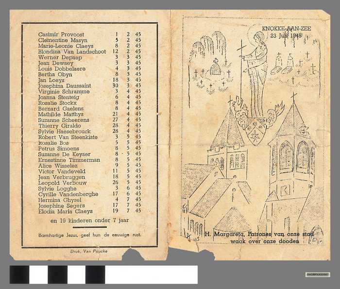 Overleden Knokkenaars tussen Kermismaandag 1944 en Kermismaandag 1945
