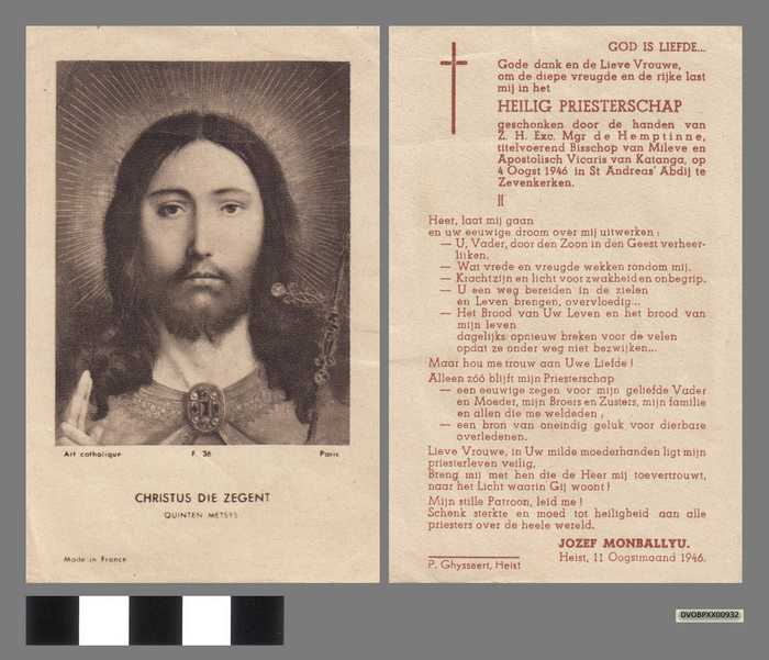 Heilig Priesterschap - Josef Monballyu - 11 Oogstmaand 1946