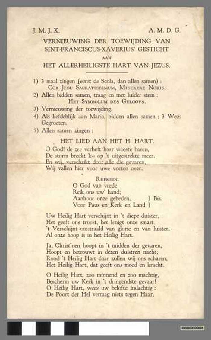 Vernieuwing der toewijding van Sint-Franciscus -Xaverius gesticht aan het allerheiligste hart van Jezus.