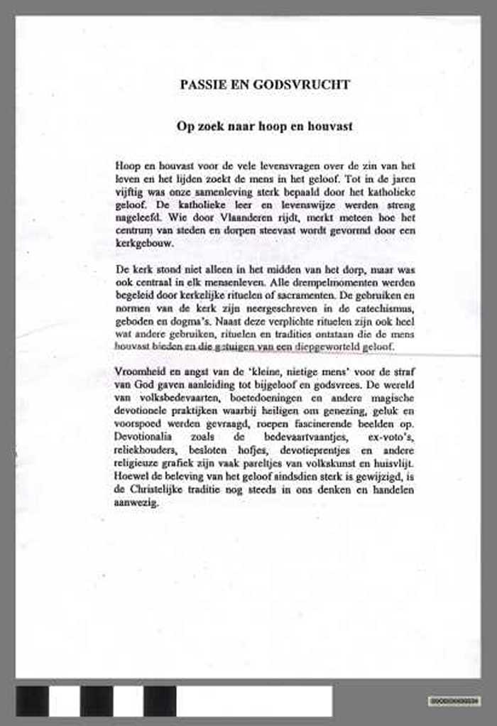 Passie en godsvrucht.