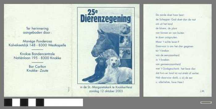 25e Dierenzegening
