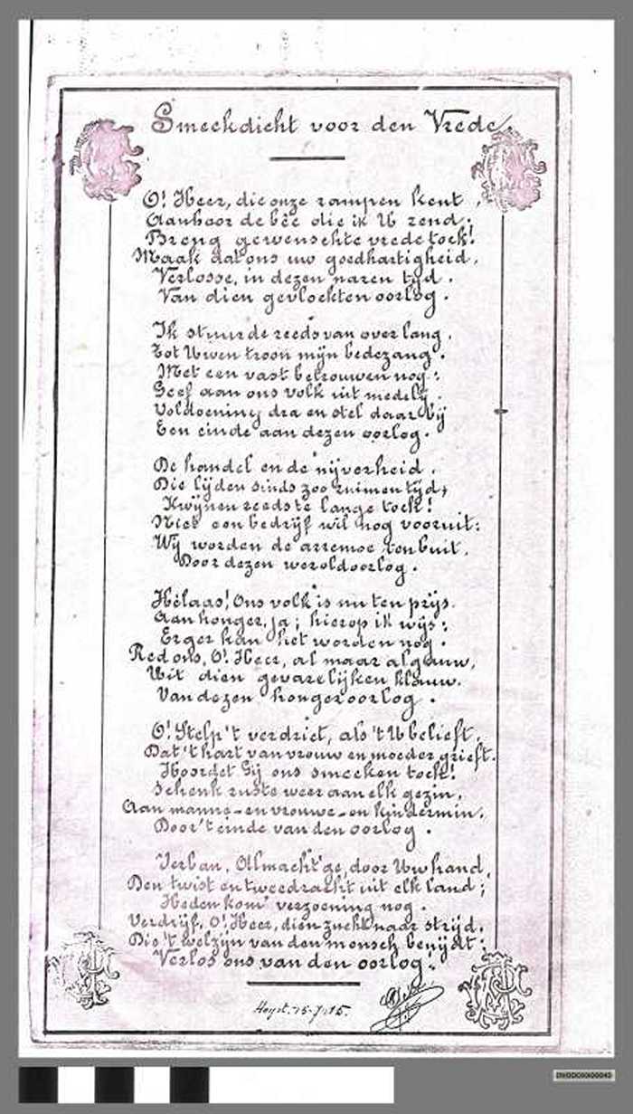 Smeekdicht voor den Vrede.