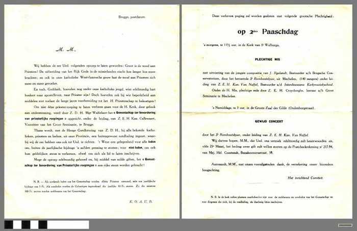 Genootschap ter bevordering van Priesterlijke roepingen.