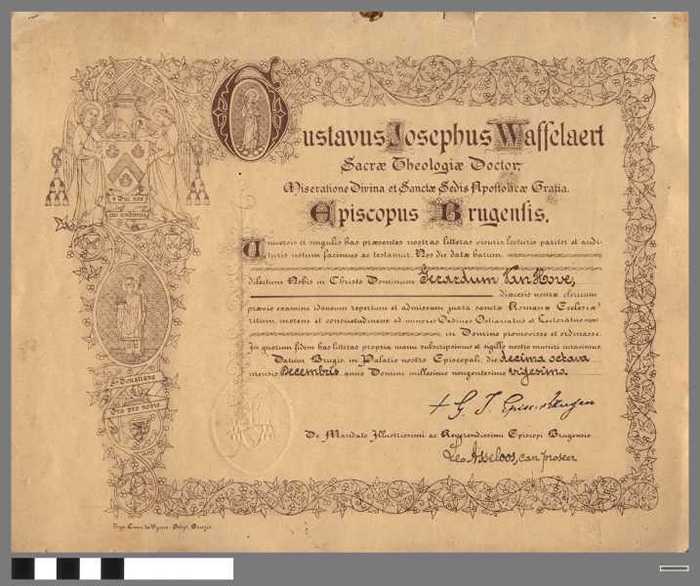 Gustavus Josephus Waffelaert, sacrae theologiae doctor... Episcopus Brugensis.