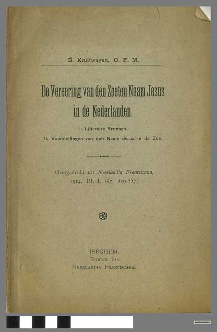 De Vereering van den Zoeten Naam Jesus in de Nederlanden