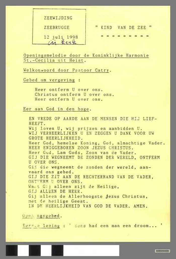 Zeewijding Zeebrugge - 12 juli 1998