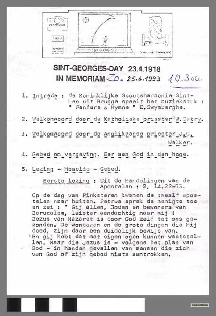 Sint-Georges-Day - in Memoriam - 23.4.1918 - 25.4.1993