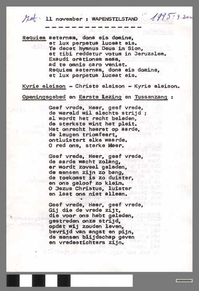 11 november: Wapenstilstand