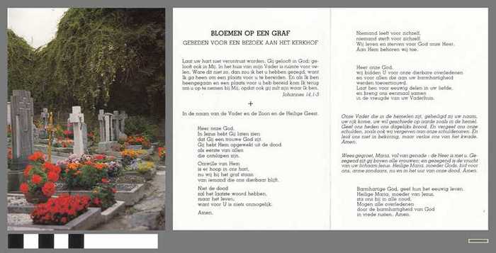 Bloemen op een graf - gebeden voor een bezoek aan het kerkhof