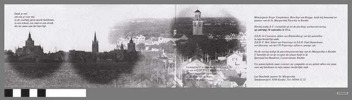 Uitnodiging: Plechtige eucharistie viering ter gelegenheid van aanstellen van Luc Deschodt in zijn herderlijk ambt