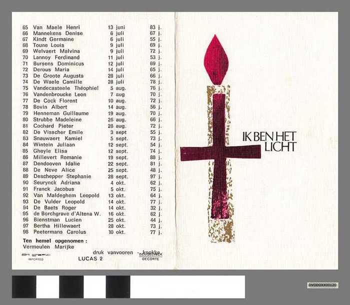 Ik ben het licht - Allerheiligen - Allerzielen 1969