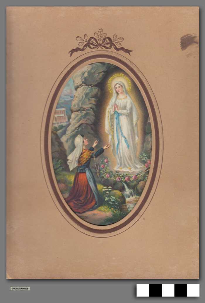 Devotieprent van Bernadette van Lourders