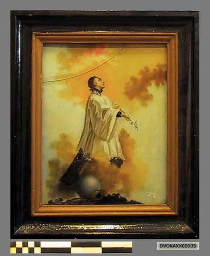 Heilige met leliebloem.