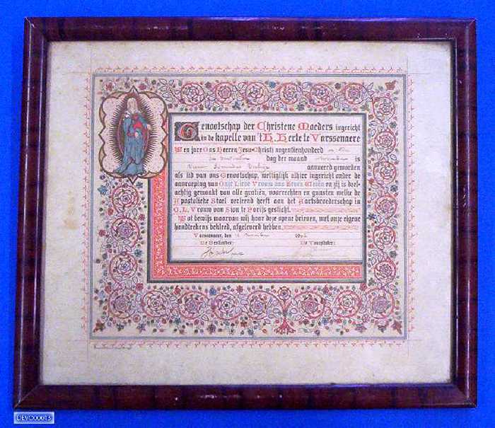 Genootschap der Christene Moeders ingericht in de kapelle vant H. Herte te Varssenaere